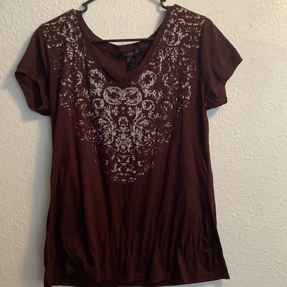 Y2K Ashley Stewart damask top